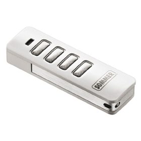   SOMMER PEARL VIBE fehér kapunyitó, garázskapu távirányító ezüst gombokkal