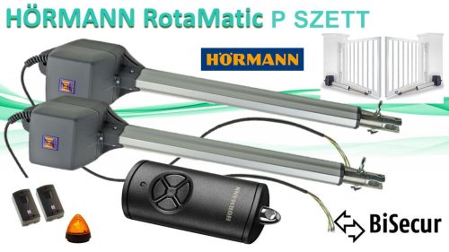 HÖRMANN Rotamatic 2 P szárnyaskapu, kétszárnyú kapunyitó szett + SK biztonsági szettel