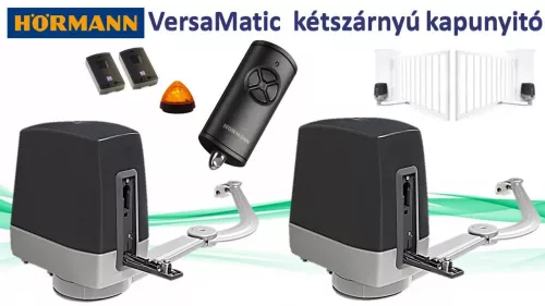 HÖRMANN VersaMatic 2 kétszárnyú kapunyitó meghajtás szett + SK biztonsági szettel