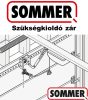 SOMMER kapunyitó, garázskapu szükségkioldó zár