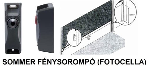 SOMMER fénysorompó, garázskapu keretbe szerelhető (fotocella)