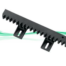 Erősített műanyag fogasléc tolókapu, úszókapu kapunyitó motorhoz 6 alsó füles 1 m