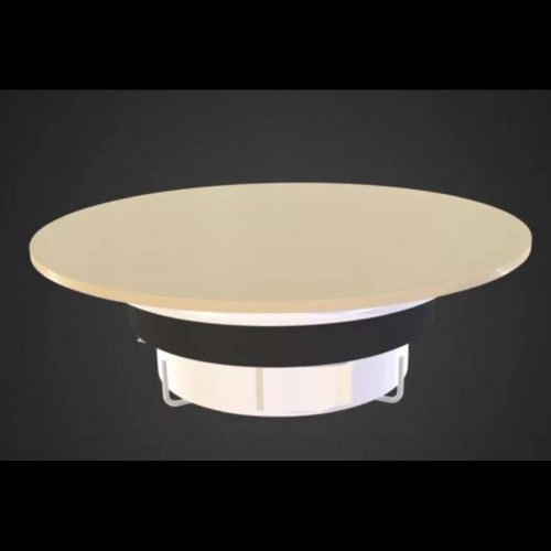 AirGlass kétirányú diffúzor, légszelep kör alakú fényes felülettel ANTRACIT 100 mm csőhöz RAL7016