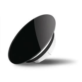   AirGlass kétirányú diffúzor, légszelep kör alakú fényes felülettel FEKETE 100 mm csőhöz RAL9005