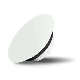   AirGlass kétirányú diffúzor, légszelep kör alakú fényes felülettel SOFT FEHÉR 100 mm csőhöz RAL9010