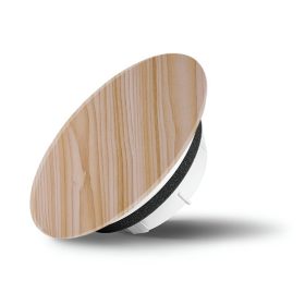   AirGlass kétirányú diffúzor, légszelep kerek alakú fa felülettel ERDEI FENYŐ 100mm csőhöz RAL5020