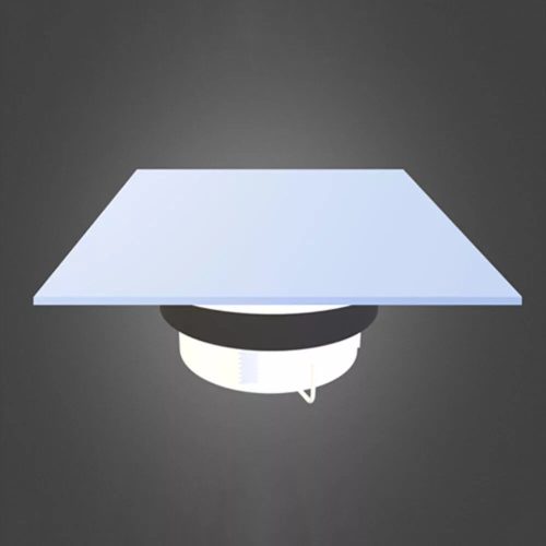 AirGlass kétirányú diffúzor, légszelep szögletes alakú fényes felülettel ANTRACIT 100 mm csőhöz RAL7016