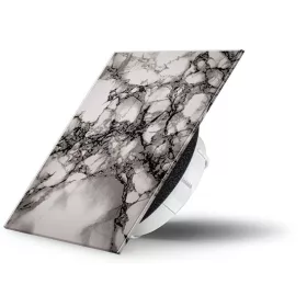   AirGlass kétirányú diffúzor, légszelep szögletes alakú márvány felülettel FEHÉR MÁRVÁNY 100 mm csőhöz RAL3010
