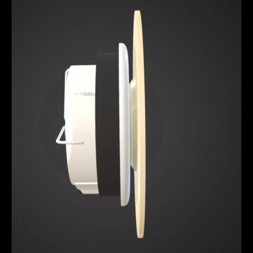 AirGlass kétirányú diffúzor, légszelep kör alakú fényes felülettel ANTRACIT 125 mm csőhöz RAL7016