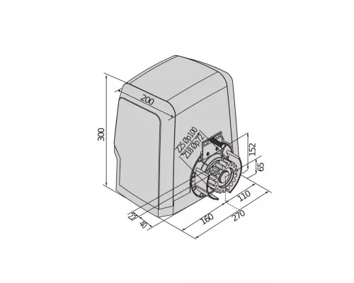 ARES FAST SMART BT A500 tolókapu, úszókapu, kapunyitó