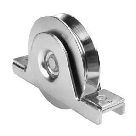 Kapukerék, süllyeszthető, furatos talppal, csapágyas, V profil kapuvasalat