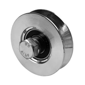   Kapukerék, csapágyas, csavaros tengellyel, V profil kapuvasalat d=80