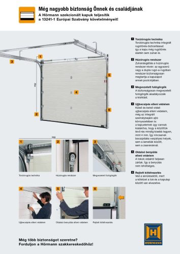 Hörmann szekcionált garázskapu 2750x2250 mm, L-bordás + ProLift 700 meghajtás