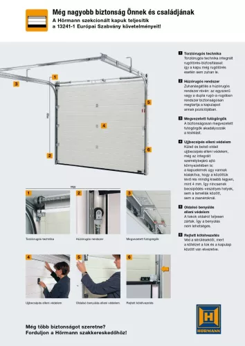 Hörmann szekcionált garázskapu 3000x2500 mm, M bordás + ProLift 700 meghajtás