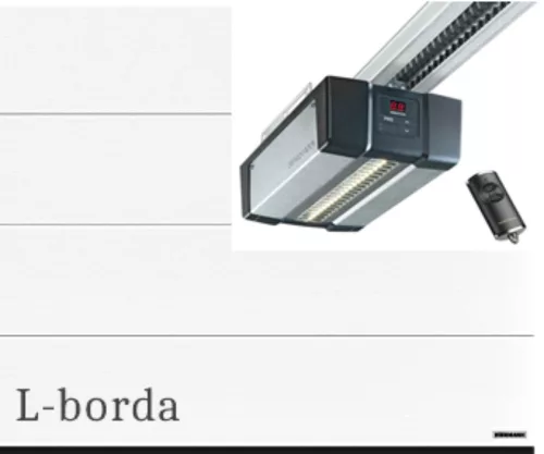 Hörmann szekcionált garázskapu 4000x2500 mm, L-bordás + SupraMatic 4 E meghajtás