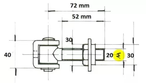 Állítható zsanér, horganyzott kapuvasalat M16