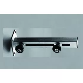   Talpas megvezető konzol, 2db állítható görgővel , talp: 100x100, hossz: 304mm kapuvasalat