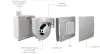 Aerauliqa QXD-80T ventilátor, magas nyomásértékkel, utószellőztető funkcióval, beépített pillangószeleppel, WC csésze elszívásához