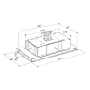 SIRIUS - Páraelszívó SLT-958 EM H200 TW (Inox) motor nélkül