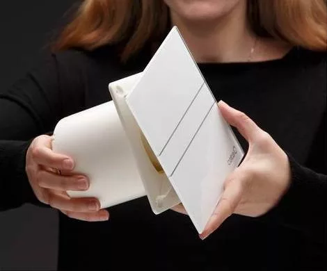 Cata E-100M ventilátor metakrilát előlappal, fehér - A készlet erejéig rendelhető!