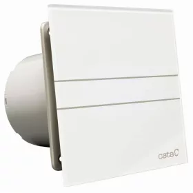   Cata E-100MTH ventilátor metakrilát előlappal, utószellőztető, alapszellőztető és páraérzékelő funkcióval, fehér - A készlet erejéig rendelhető!