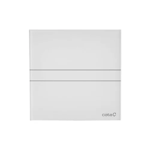 Cata E-120GTH ventilátor üveg előlappal, utószellőztető, alapszellőztető és páraérzékelő funkcióval, fehér