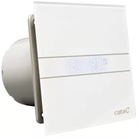   Cata E-150GTH ventilátor üveg előlappal, utószellőztető, alapszellőztető és páraérzékelő funkcióval, fehér