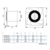 Cata B-10 Plus T/B ventilátor utószellőztető funkcióval