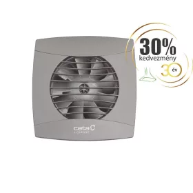   Cata UC-10 Timer Silver ventilátor utószellőztető funkcióval, pillangószeleppel, szürke