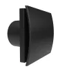 Cata UC-10 Silentis Hygro fekete ventilátor utószellőztető és páraérzékelő funkcióval, fordulatszám állítási lehetőséggel, dekoratív előlappal, pillangószeleppel