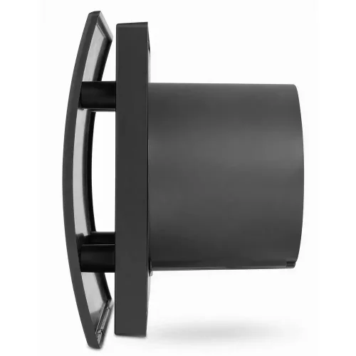 Cata UC-10 Silentis Hygro fekete ventilátor utószellőztető és páraérzékelő funkcióval, fordulatszám állítási lehetőséggel, dekoratív előlappal, pillangószeleppel