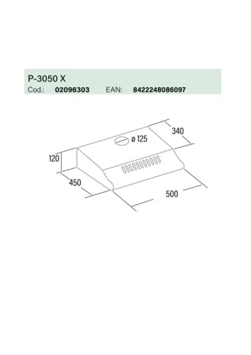 Cata - Páraelszívó P-3050 IX/L inox - A készlet erejéig rendelhető!