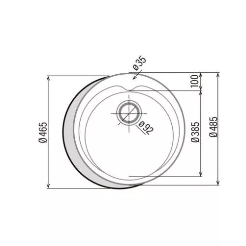 CATA - Mosogatótálca RS-1/A inox