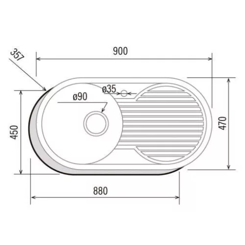 CATA - Mosogatótálca RD-1 ED inox - A készlet erejéig rendelhető!