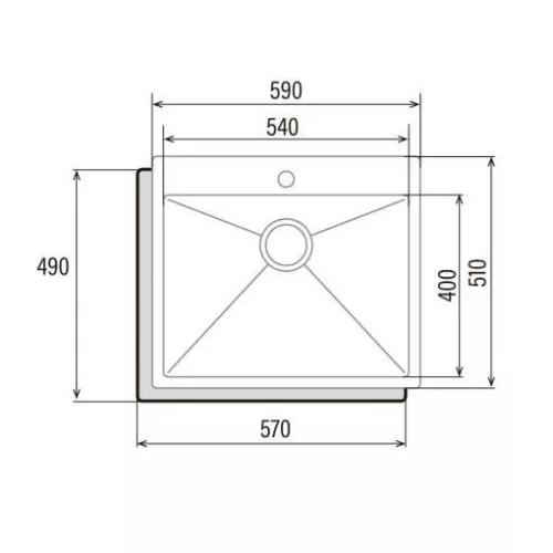 CATA - Mosogatótálca CBS-1 54-40 R10 inox