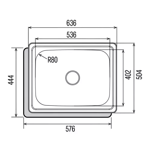 CATA - Mosogatótálca CSS60-1/A inox