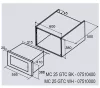 CATA - Beépíthető mikrohullámú sütő MC-25 GTC BK Can Roca