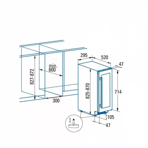 CATA - Beépíthető borhűtő VI-30117 X
