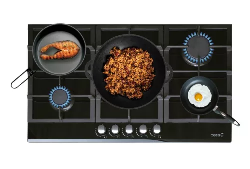 CATA - Beépíthető gázfőzőlap LCI-9041 BK fekete üveg