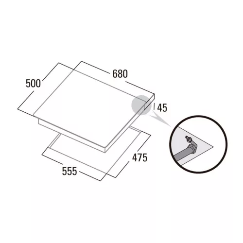 CATA - Beépíthető gázfőzőlap LGI-7041 X/A