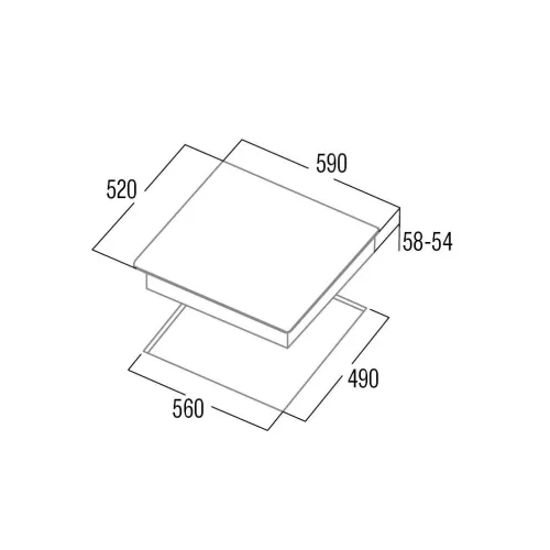 CATA - Beépíthető indukciós főzőlap IB-6324E2 BK Hob to Hood