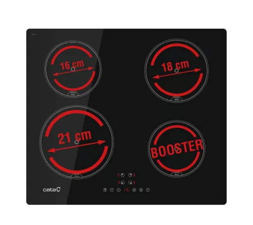 CATA - Beépíthető indukciós főzőlap IB-6324E2 BK Hob to Hood