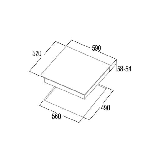 CATA - Beépíthető indukciós főzőlap IB-6403 E2 BK Hob to Hood