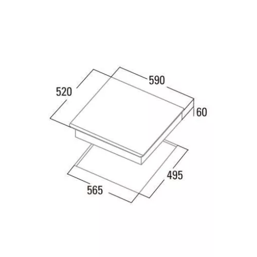 CATA - Beépíthető indukciós főzőlap INSB-6028 BK fekete Hob to Hood