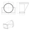 Elica - Cső-lapos csatorna átalakító ø150 mm - 220x90mm