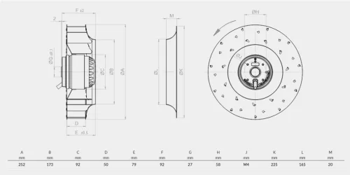 BVN - Ventilátor BDRKF-250 AC 