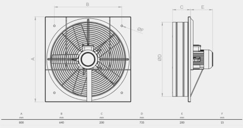 BVN - Ventilátor B5PAM-700