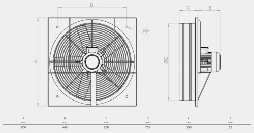 BVN - Ventilátor B5PAT-700