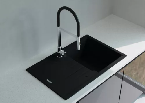NODOR - Gránit mosogatótálca NorGranite 78.50 1B 1D BK fekete