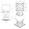 VILPE E190S tetőventilátor + IS, vörös